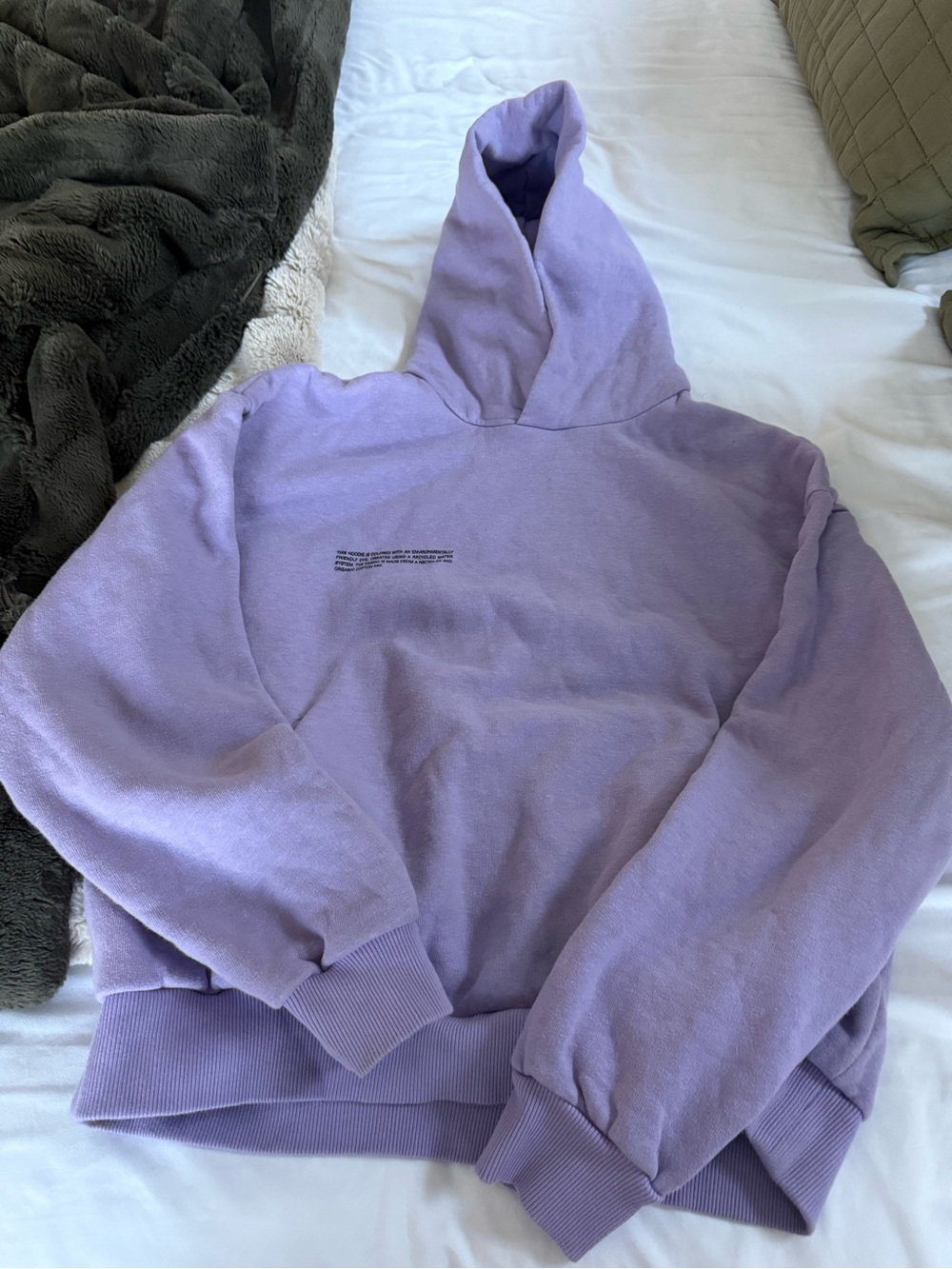 Pangaia Lavender Pullover Hoodie with Minimal Chest Print